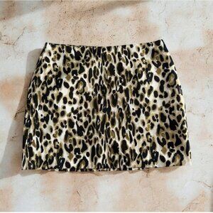 NINE WEST Womens Leopard Print Skirt Size XL